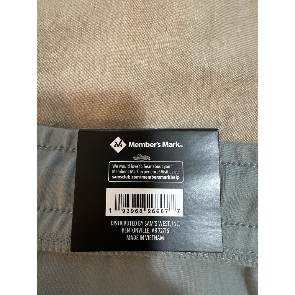 Member's Mark Men's Green Luxe Shorts XL Stretch Drawstring Zip Pocket Solid - Picture 5 of 9